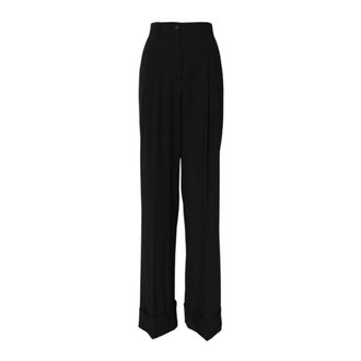 Dolce & Gabbana Dames, Broeken, Zwart, Maat: XS Wol