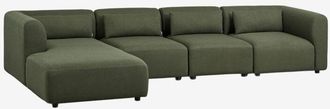 Sklum Sof&aacute; Modular Chaise Longue Izquierdo De 4 Piezas Fogler Sklum
