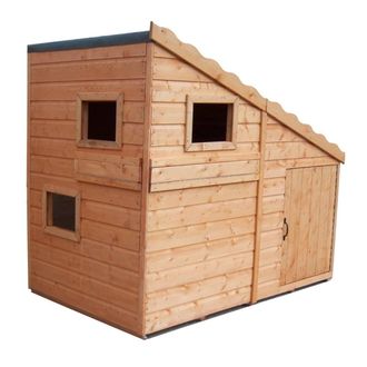 Shires Command Post Playhouse Kids Wendy House in Brown