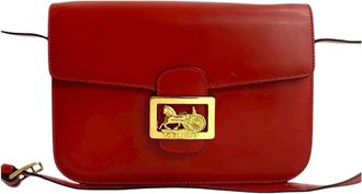 Celine Pre-owned Cross Body Bags, female, Red, Size: ONE SIZE Pre-owned Leather Shoulder Bag