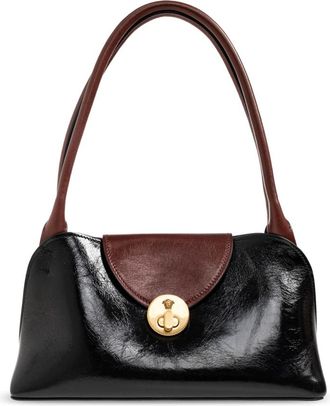 Versace Vivian Kleine Leren East/West Schoudertas - Dames - Schoudertassen - Zwart - ONE Size - Tassen
