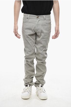 Corneliani Five-Pocket Trousers with Ribbed Fabric size 30