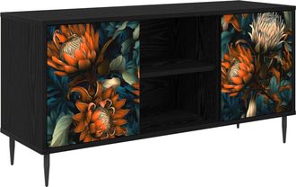 vidaXL Mueble De Tv Lochem 102 X 33 X 51 Cm Roble Negro Vidaxl