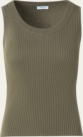 Akris Twisted Rib Knit Tank Top