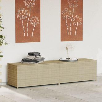 vidaXL Contenitore da Giardino Beige Misto 469L in Polyrattan vidaXL