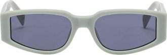 Paura Matte-effect Vegas Zonnebril met Leren Hoes - Heren - Zonnebrillen - Groen - ONE Size - Leer - Accessoires