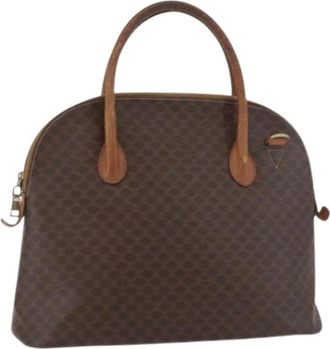 Celine Pre-owned Handbags, female, Brown, Size: ONE SIZE Pre-owned Vintage Macadam Hand Bag