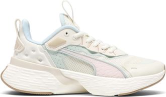 Puma Womens Softride Sway Lace Up Running Sneakers Shoes - Off White, Alpine Snow/Turquoise Surf/Whisp of Pink, 8.5 UK