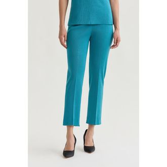 Ming Wang Knit Straight-Leg Ankle Pants in Nebula at Nordstrom, Size X-Small