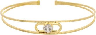 Meshmerise 18K Plated 0.13 Ct. Tw. Diamond Bangle Bracelet
