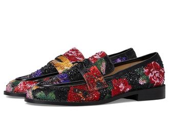 Blue by Betsey Johnson Canne Womens Flat Shoes Black Flower : 6.5 M, Synthetic