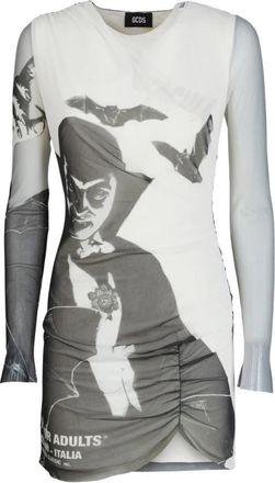 GCDS Dracula Tulle Mini Jurk - Dames - Korte kleedjes - Veelkleurig - XS - Tule - Kleedjes