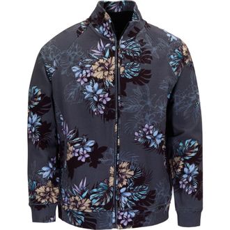 Lords of Harlech Exotic Floral Mens Printed Zip Jacket in Exotic Floral Black at Nordstrom, Size X-Large