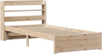 vidaXL Vidaxl - Estructura de cama con cabecero madera maciza de pino 90x200 cm