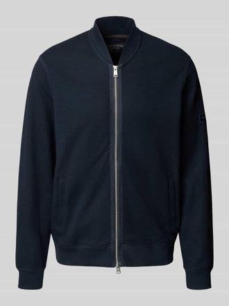 Marc O'Polo Regular Fit Sweatjacke aus reiner Baumwolle in Marine, Gr&ouml;&szlig;e XL
