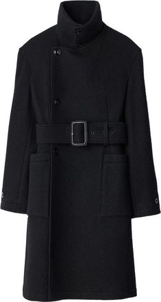 Christophe Lemaire Fitted Wrap Coat In Felted Wool And Alpaca Blend