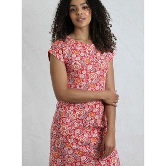 Weird Fish Tallahassee Jersey Dress in Tango Red at Nordstrom, Size 14