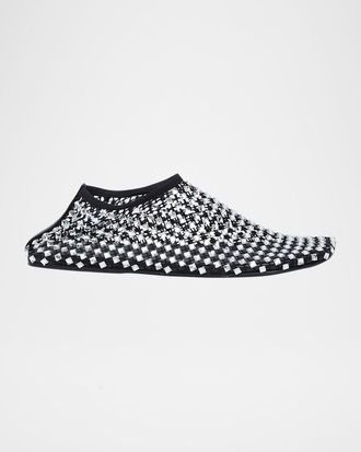CHRISTOPHER ESBER Minette Bezeled Mesh Ballerina Flats
