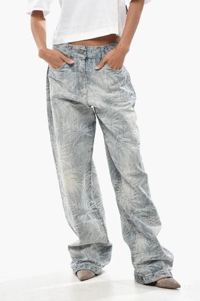 Palm Angels Loose-Fit Jaquard Jeans 24cm Palm Angels