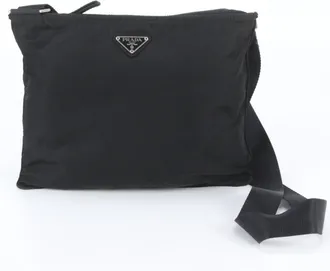 Prada Black Messenger Bag Shoulder Bag (Pre-Owned)