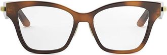 Dior Havana Square Full Rim Eyeglasses - Brown