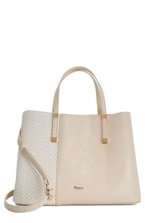 Dune London Dorry Faux Leather Tote in Ecru at Nordstrom