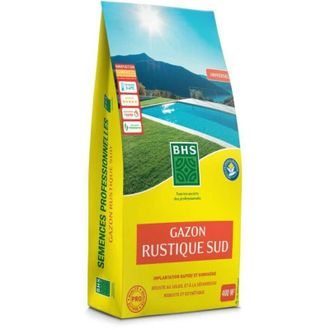 BHS C&eacute;sped Bhs C&eacute;sped R&uacute;stico Sur - 10kg - Resistente A Condiciones Secas Gracias A La Festuca Elevada. R&aacute;pido Y Homog&eacute;neo