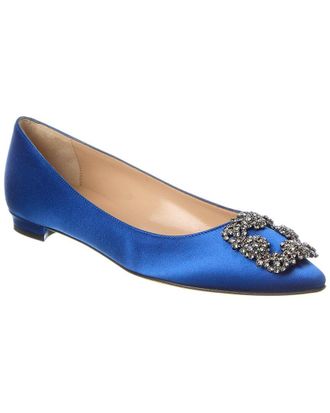 Manolo Blahnik Hangisi Satin Flat