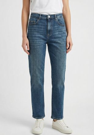 Vero Moda Skinny-fit-Jeans VERO MODA VMROSIE MR SLIM ANK J NOOS RA3047, Damen, Gr. XL, L&auml;nge 32, dunkelblau denim, Denim/Jeans, Obermaterial: 99% Baumwolle, 1% 