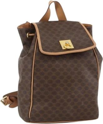 Celine Pre-owned Backpacks, female, Brown, Size: ONE SIZE Pre-owned Macadam Canvas Backpack