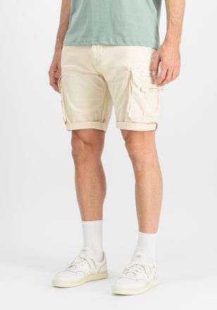 Alpha Industries Shorts ALPHA INDUSTRIES Crew Short, Herren, Gr. 29, Normalgr&ouml;ssen, weiss (jet stream wei&szlig;), Obermaterial: 98% Baumwolle, 2% Elastan; Futter: 100% Baum