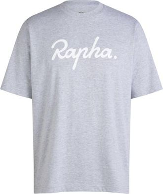 Rapha Cotton T-Shirt Large Logo T-Shirt f&uuml;r Herren | grau