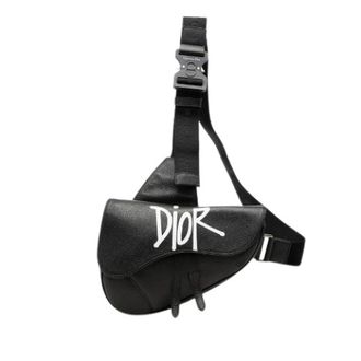 Dior Pre-owned Saddle Leather 2way Belt Bag - Heren - Pre-owned - Zwart - Maat: ONE Size Leer