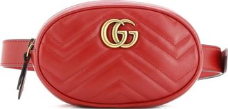 Gucci GG Marmont Matelasse leren heuptas - Rood