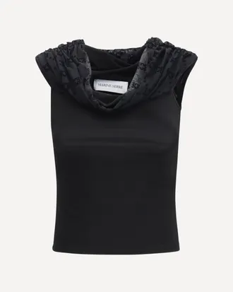 Marine Serre Off Shoulder Draped Top Female 36