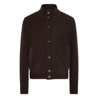Ermenegildo Zegna Truien & Vesten, Heren, Bruin, L, Leer, Oasi Cashmere Blouson