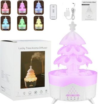 OEM Humidificador 4 En 1, 7 Colores Led, Sonidos De Lluvia, Aromaterapia, Autom&aacute;tico, Blanco, Para Dormitorio, Ni&ntilde;os Y Oficina