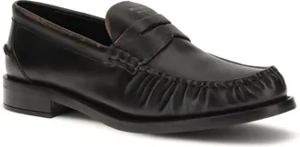 Prada Womens Leather Loafers Nero+cuoio Calf Bos Taurus