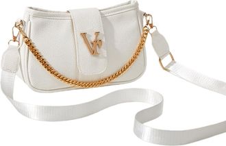 Generic Armpit Bag for Women, Cross-body Shoulder Bag, Adjustable Strap, High-end Zipper Closure, Suitable for Daily Outfits, Parties, Banquets(A,White)