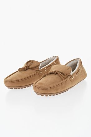 Tod's Mocassini Deck in Nabuck con Fodera Shearling Tods