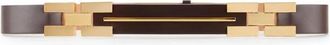 Elisabetta Franchi Imitatielederen riem met metalen staaf - Dames - Riemen - Bruin - XS - Leer - Accessoires