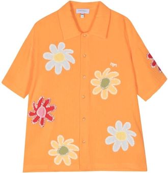 Mira Mikati Floral Embroidered Cotton Shirt
