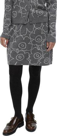 Marimekko Vapaus Piirto Unikko Wool-Blend Skirt