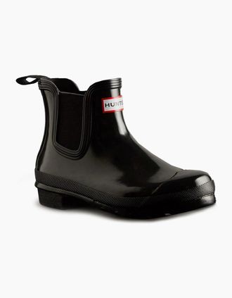 Hunter Womens Original Chelsea Gloss Womens Wellingtons - Black - Size: 8