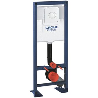 GROHE Bastidor Soporte Inodoro Ancho Reducido Con Placa De Accionamiento Grohe Placa De Accionamiento Skate Air, Horizontal, Blanco Alpino