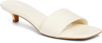 Open Edit Tanner Kitten Heel Slide Sandal in Ivory Egret at Nordstrom, Size 9.5