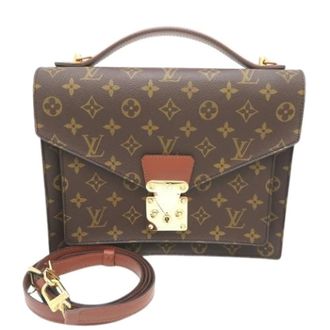 Louis Vuitton Pre-owned Handbags, female, Brown, Size: ONE SIZE Pre-owned Monogram Canvas Handbag