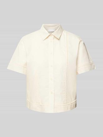 Jake*s Loose Fit Hemdbluse aus Baumwoll-Leinen-Mix in Ecru, Gr&ouml;&szlig;e 42