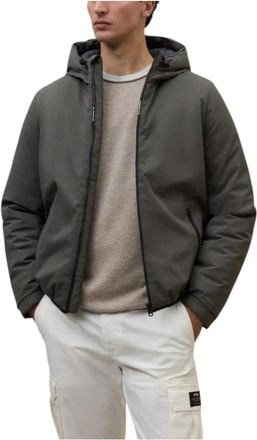 Ecoalf Donkergroene Hoodie - Heren - Winterjassen - Groen - M - Polyester - Jassen