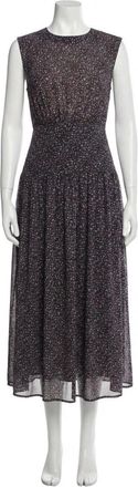 Z Supply Etta Aspen Floral Midi Dress In Java